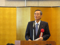 来賓　衆議院議員細田博之氏　祝辞