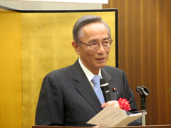 来賓　衆議院議員細田博之氏　祝辞