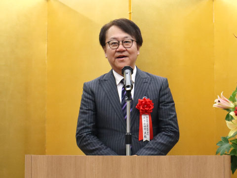 受賞者挨拶　身延町立身延中学校　小田切武校長